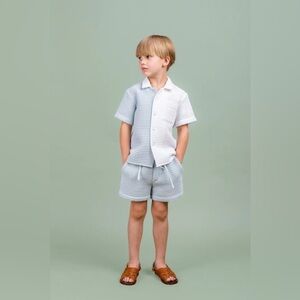 Paade Mode Blue White Textured Set